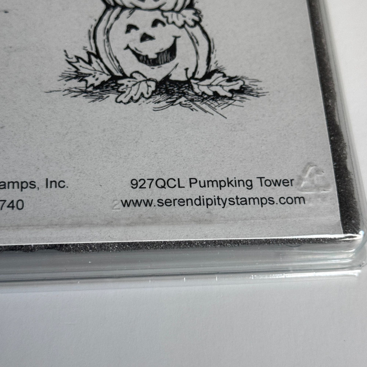 Serendipity Stamps Rubber Stamp Happy Halloween Pumpkin Tower Cardmaking Words Stacked Pumpkins