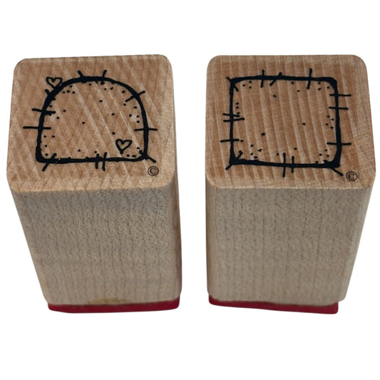 DOTS Rubber Stamps Country Patches Pockets Square Sewing Gift Tag Card Making