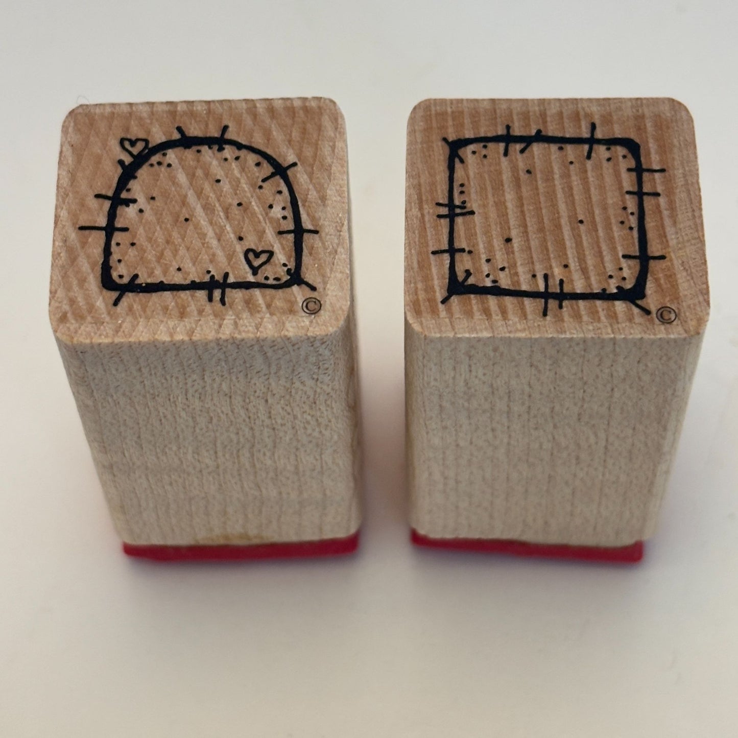 DOTS Rubber Stamps Country Patches Pockets Square Sewing Gift Tag Card Making