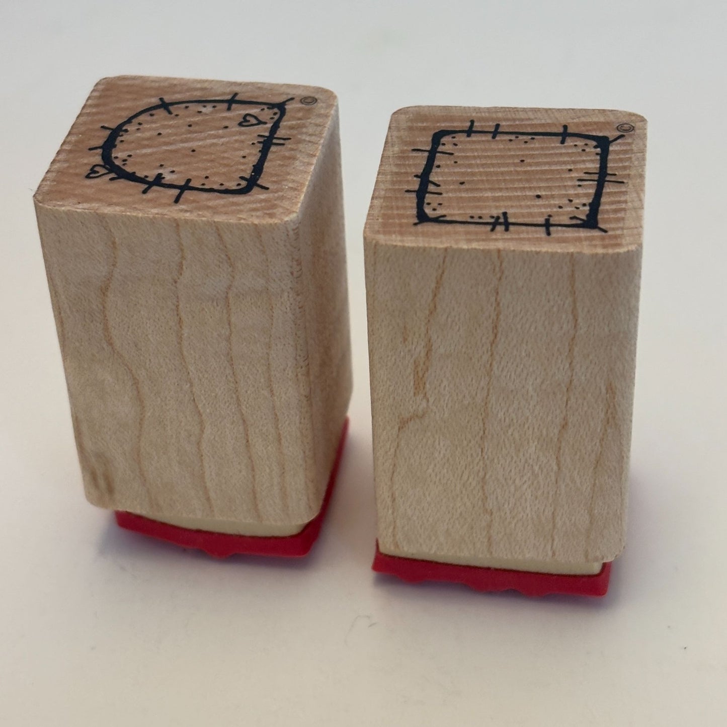 DOTS Rubber Stamps Country Patches Pockets Square Sewing Gift Tag Card Making