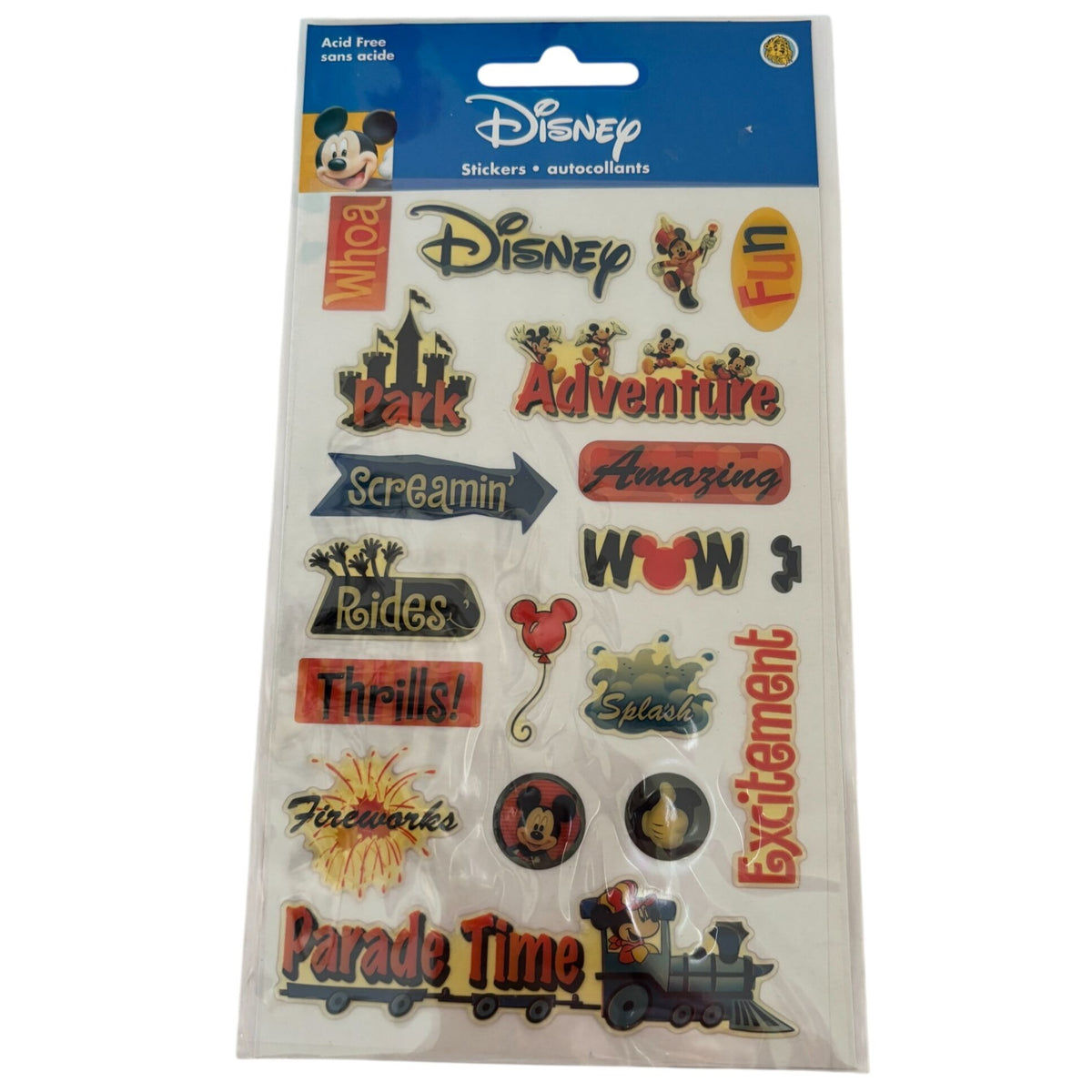 Mickey Mouse Gem Stickers Disney Cruise Disneyland Vacation Theme Park Scrapbook