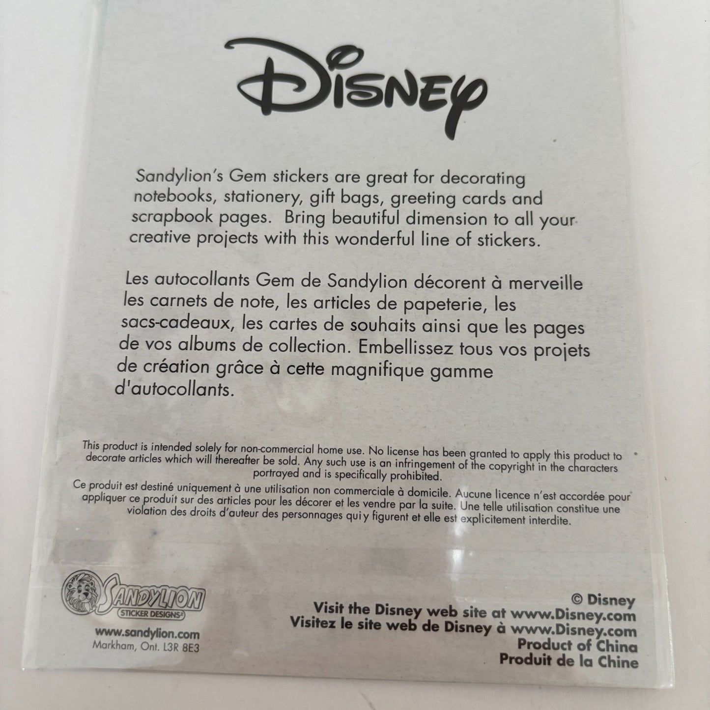 Mickey Mouse Gem Stickers Disney Cruise Disneyland Vacation Theme Park Scrapbook