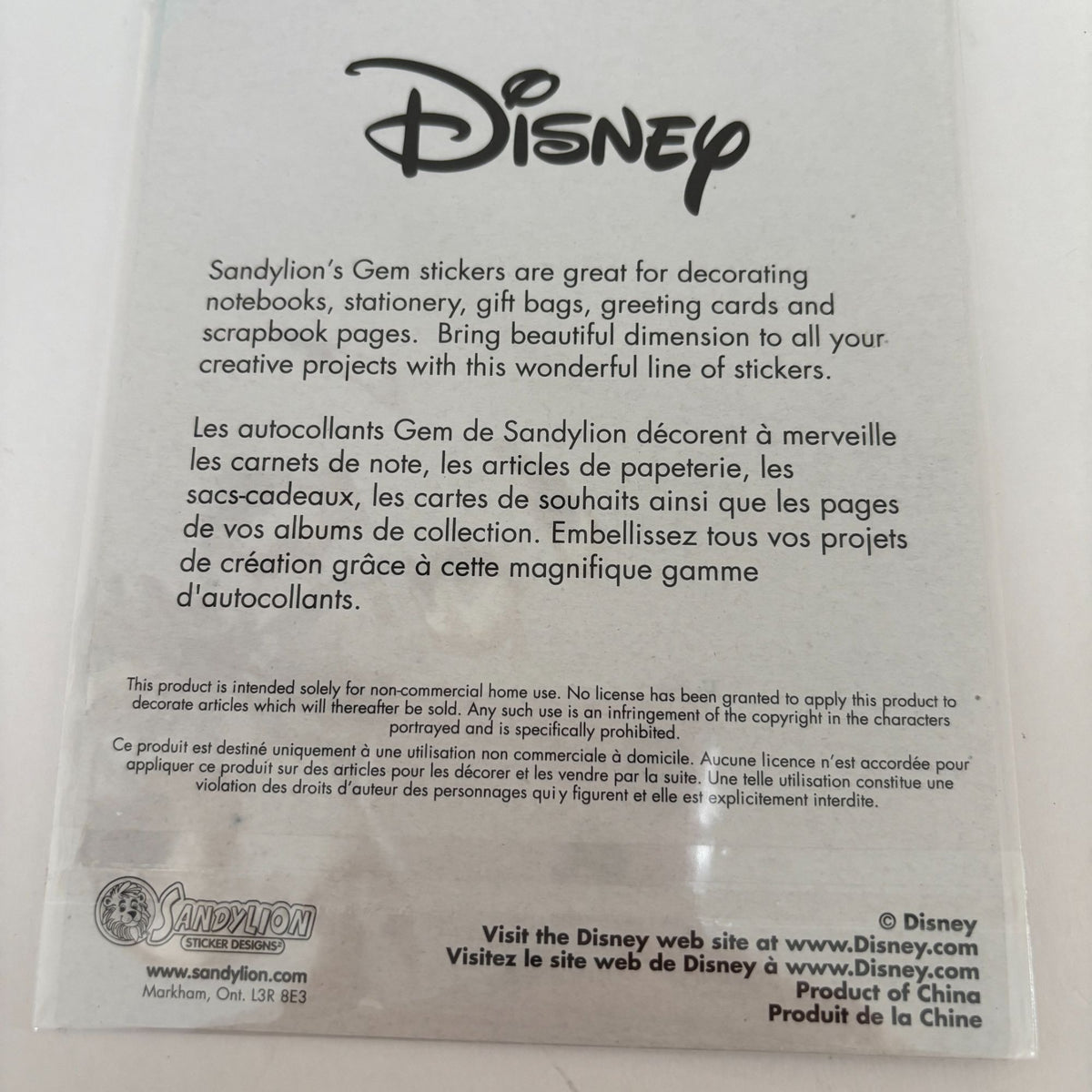 Mickey Mouse Gem Stickers Disney Cruise Disneyland Vacation Theme Park Scrapbook
