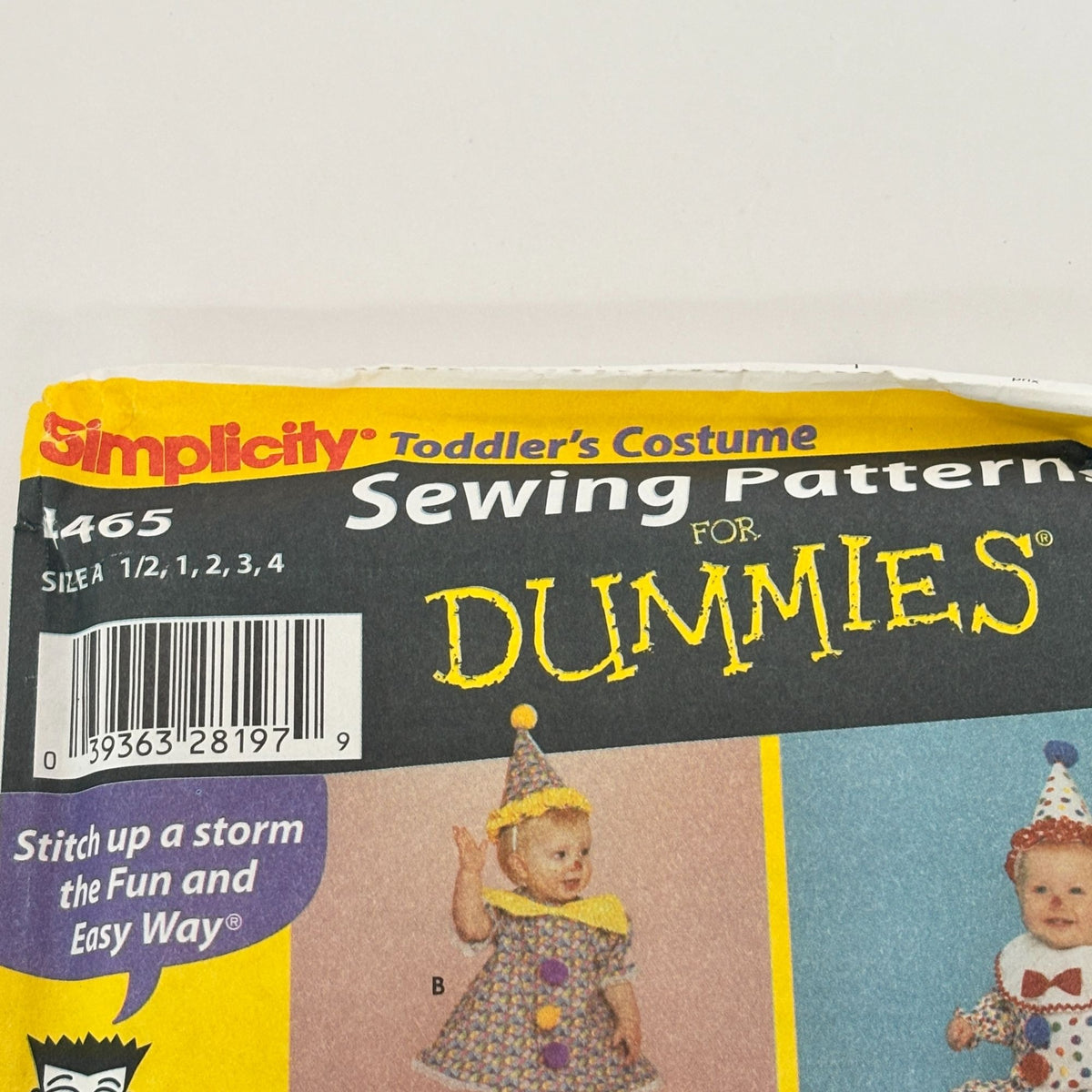 Simplicity Sewing Pattern 4465 Toddler Costumes Halloween Clown Tiger Bunny Santa Dalmatian Dog