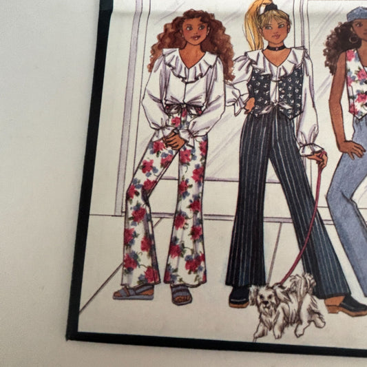 Butterick Sewing Pattern 6808 Preppy Y2K Outfit School Style Retro Vest Top Skirt Pants 7-10 Uncut