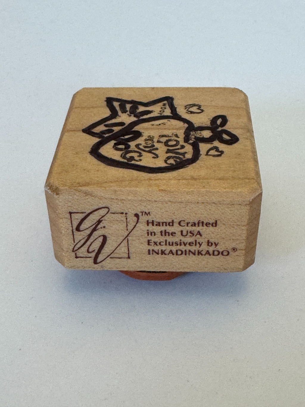Inkadinkado Rubber Stamp Bouji Love My Dog Christmas Ornament Woof Star