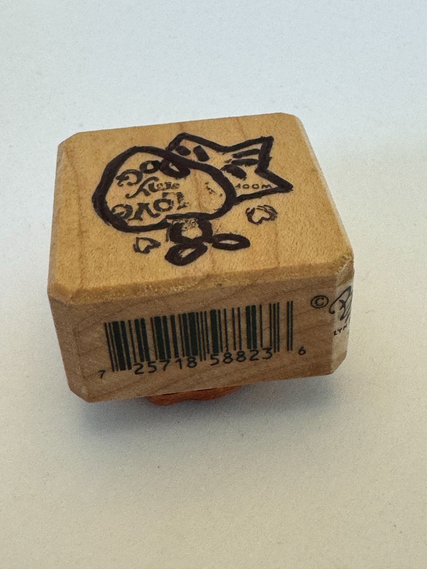 Inkadinkado Rubber Stamp Bouji Love My Dog Christmas Ornament Woof Star