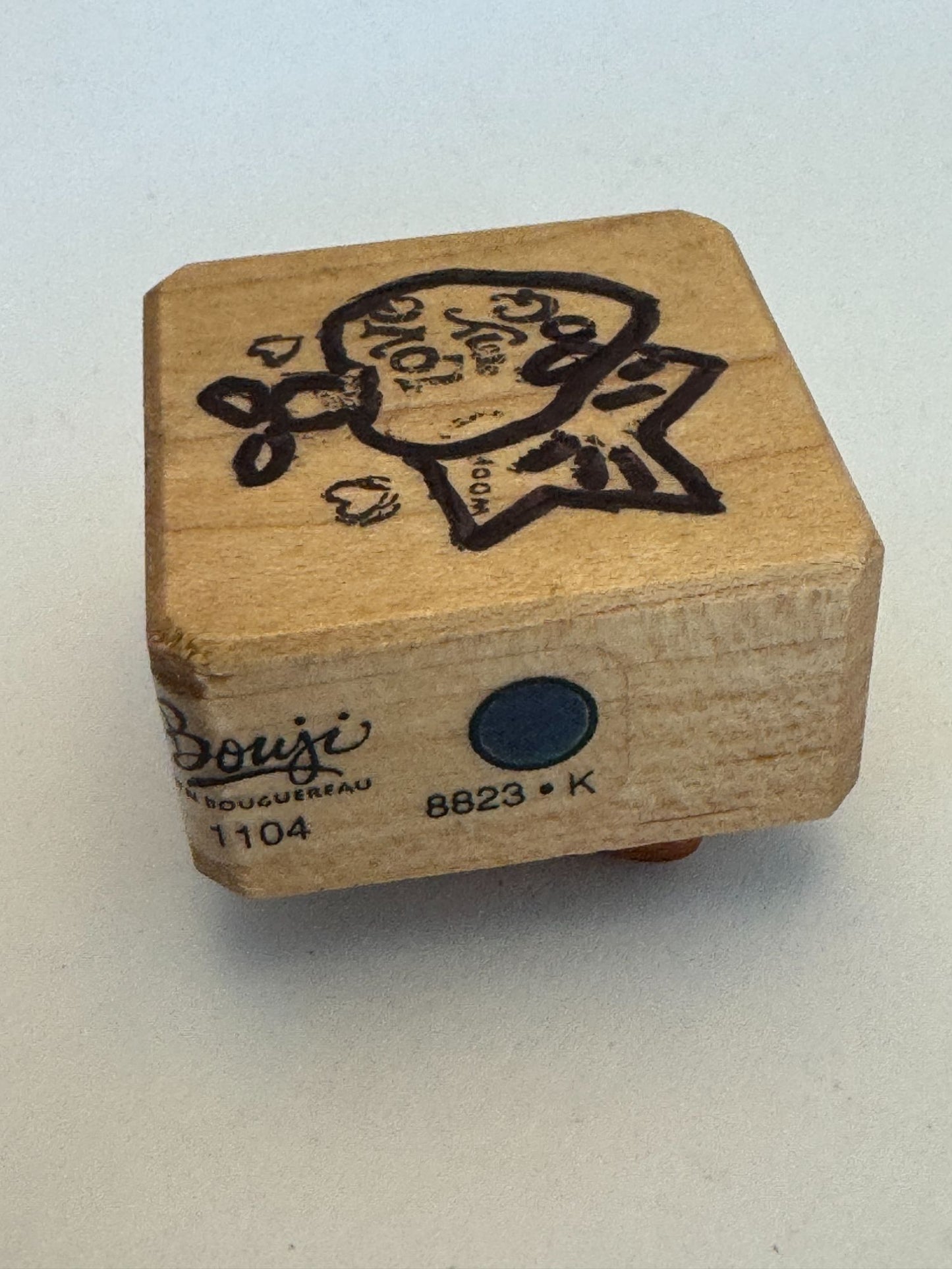 Inkadinkado Rubber Stamp Bouji Love My Dog Christmas Ornament Woof Star