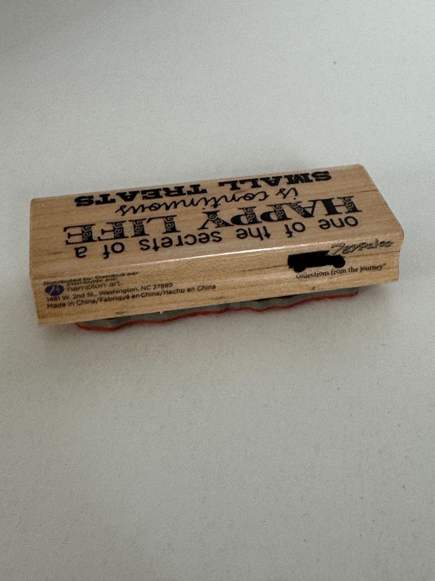 Hampton Art Rubber Stamp Secret of Happy Life Is Small Treats Pamper Self Care