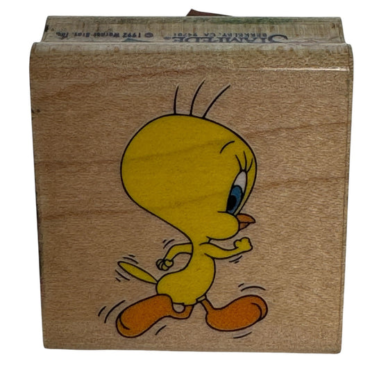 Rubber Stampede Rubber Stamp Looney Tunes Tweety Bird On The Run Jogging Cartoon