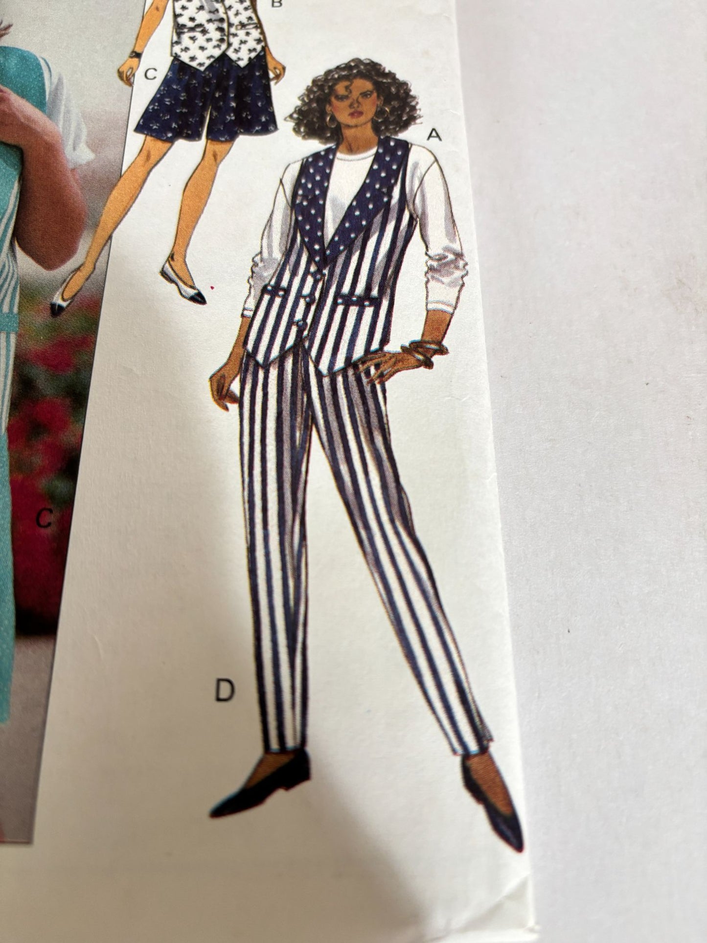 Butterick Sewing Pattern 6708 Vest Shorts Pants 90s Resort Wear Cruise 6-10 Uncut