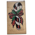 Stamp Affair Rubber Stamp Christmas Candy Cane Holly Bow Holiday Gift Tag Cardmaking