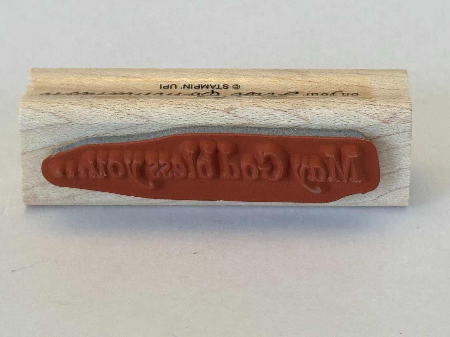 Stampin Up Rubber Stamp On Your First Communion and May God Bless You Catholic