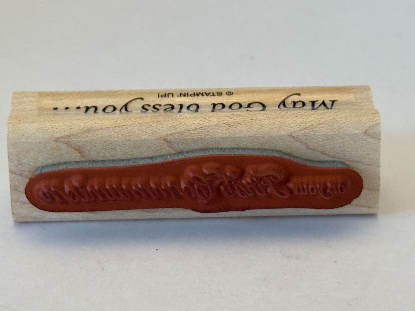 Stampin Up Rubber Stamp On Your First Communion and May God Bless You Catholic