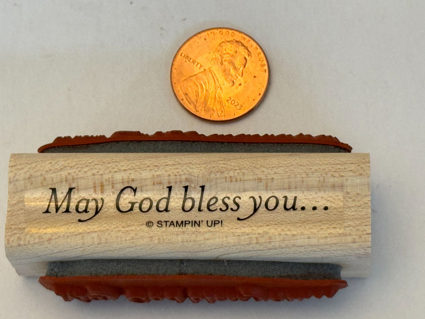 Stampin Up Rubber Stamp On Your First Communion and May God Bless You Catholic