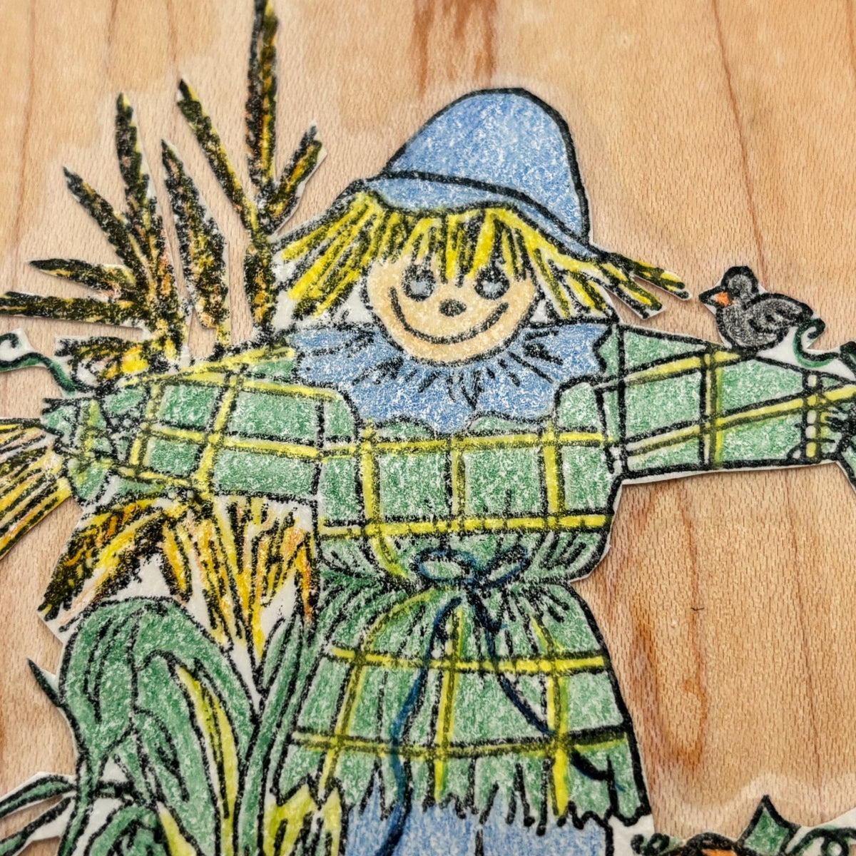 Alisa Smith Rubber Stamp Scarecrow Pumpkins Fall Harvest Halloween Card Making Thanksgiving Wood Mounted