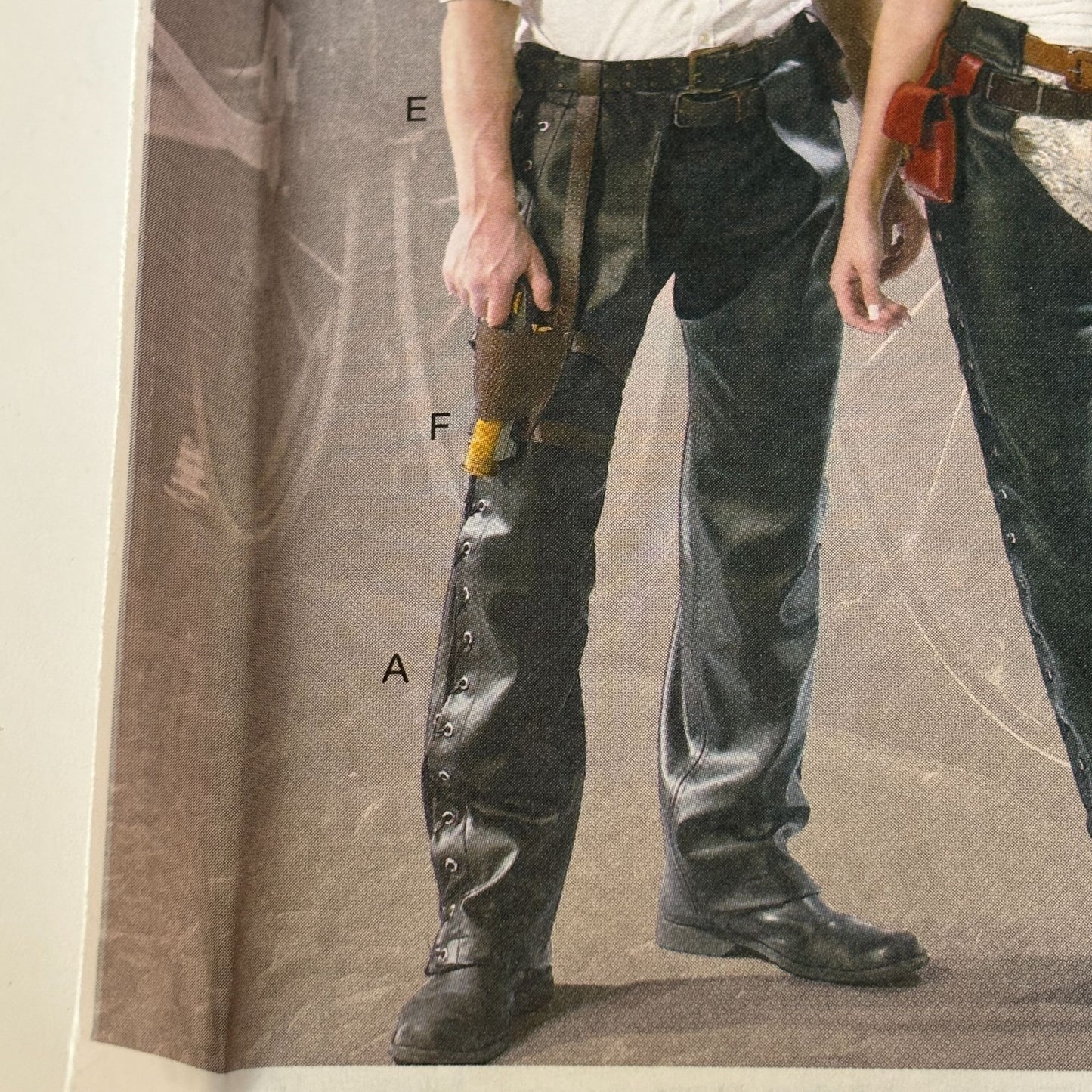 McCalls Sewing Pattern M7176 Steampunk Accessories Chaps Harness Holster Cosplay Costume Unisex Uncut