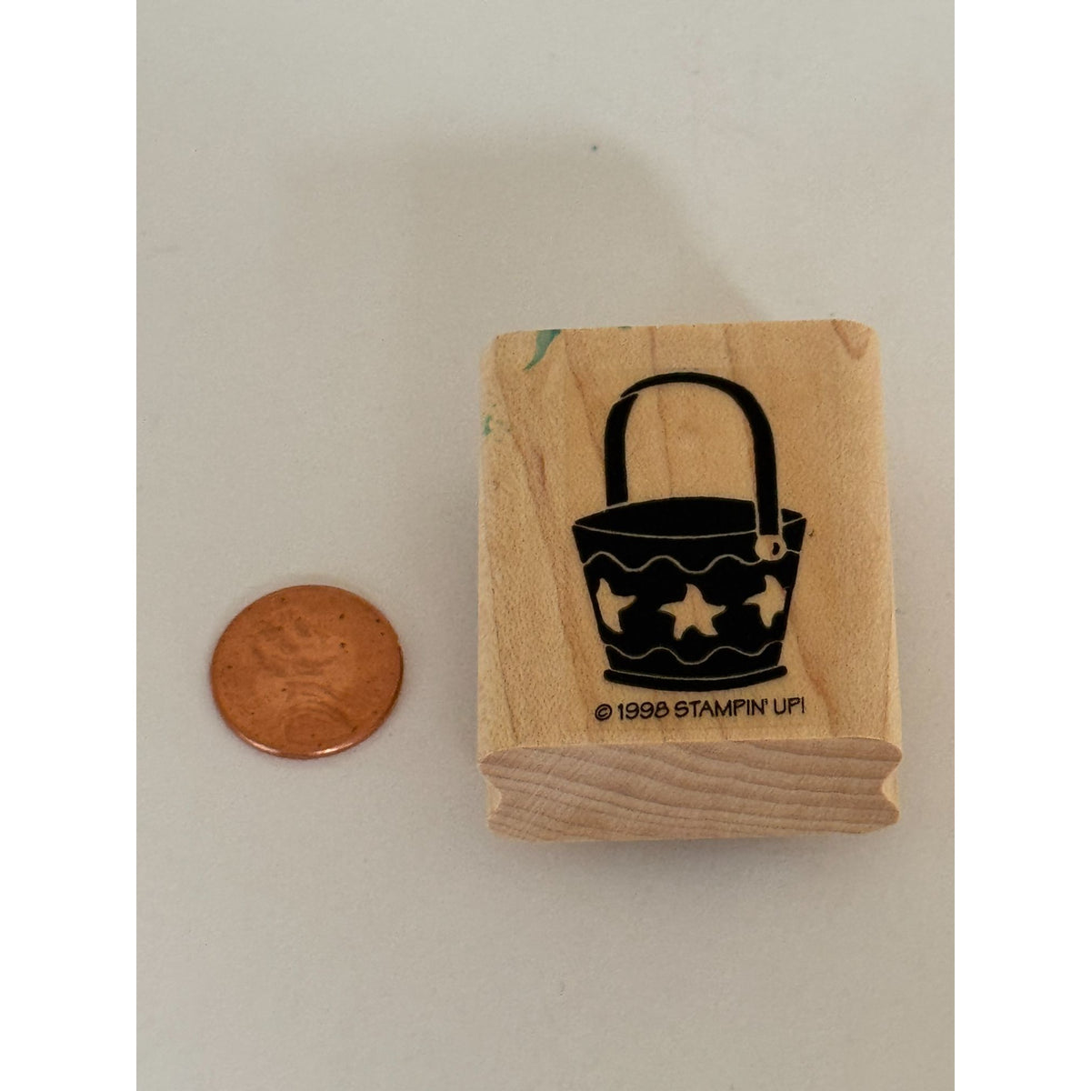 Stampin Up Rubber Stamp Beach Sand Pail Starfish Summer Vacation Card Making