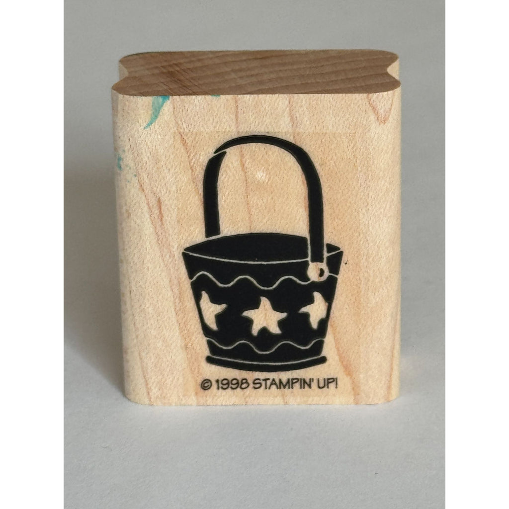 Stampin Up Rubber Stamp Beach Sand Pail Starfish Summer Vacation Card Making