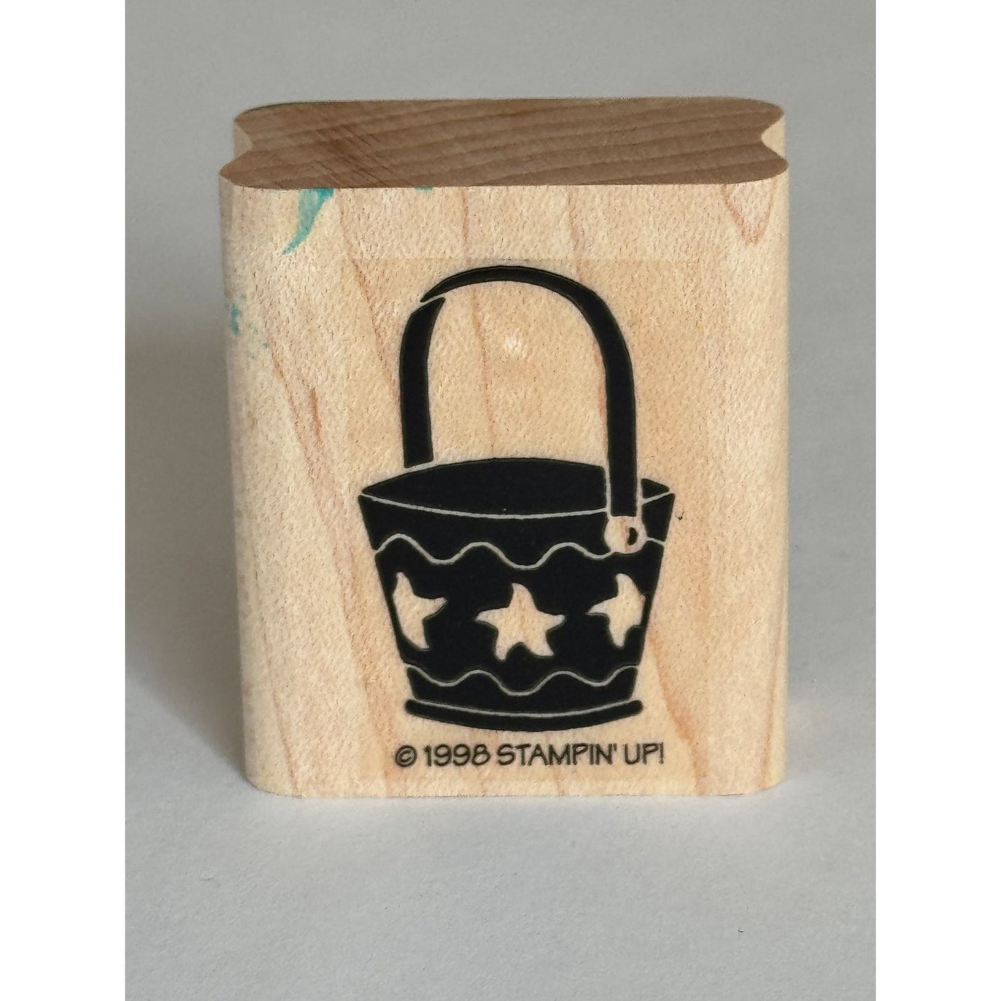 Stampin Up Rubber Stamp Beach Sand Pail Starfish Summer Vacation Card Making