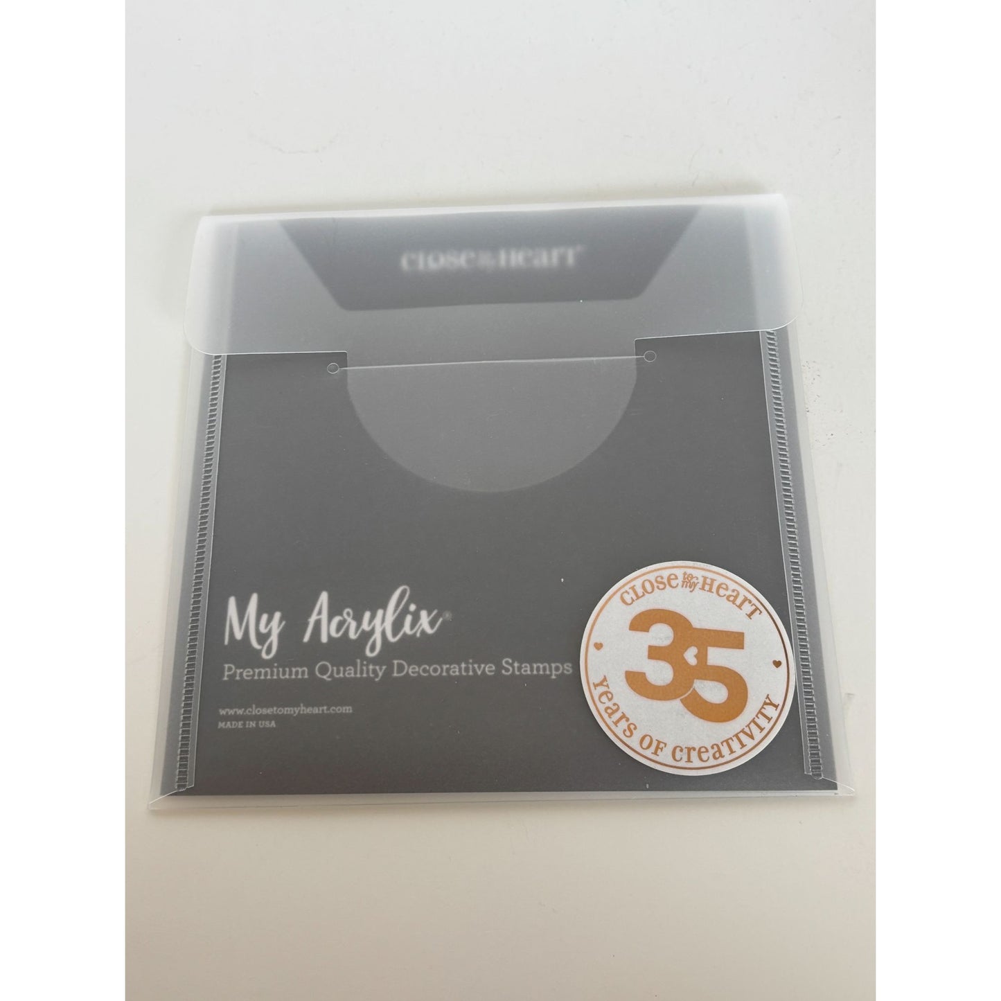 CTMH My Acrylix Acrylic Stamp Set No Peeking Gift Tag Card Making Christmas To
