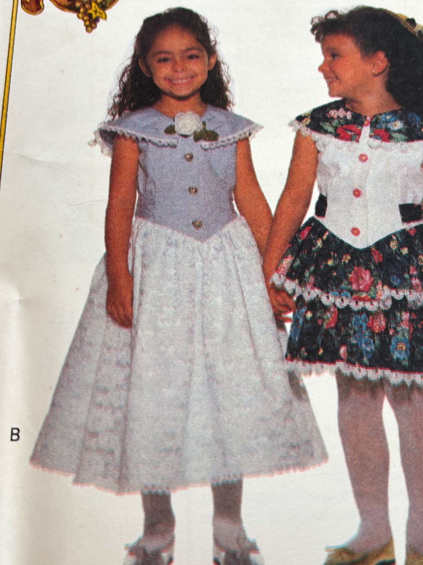 Butterick Sewing Pattern 6672 Party Dress 90s Toddler Spring Easter Girls 2 3 4 Uncut
