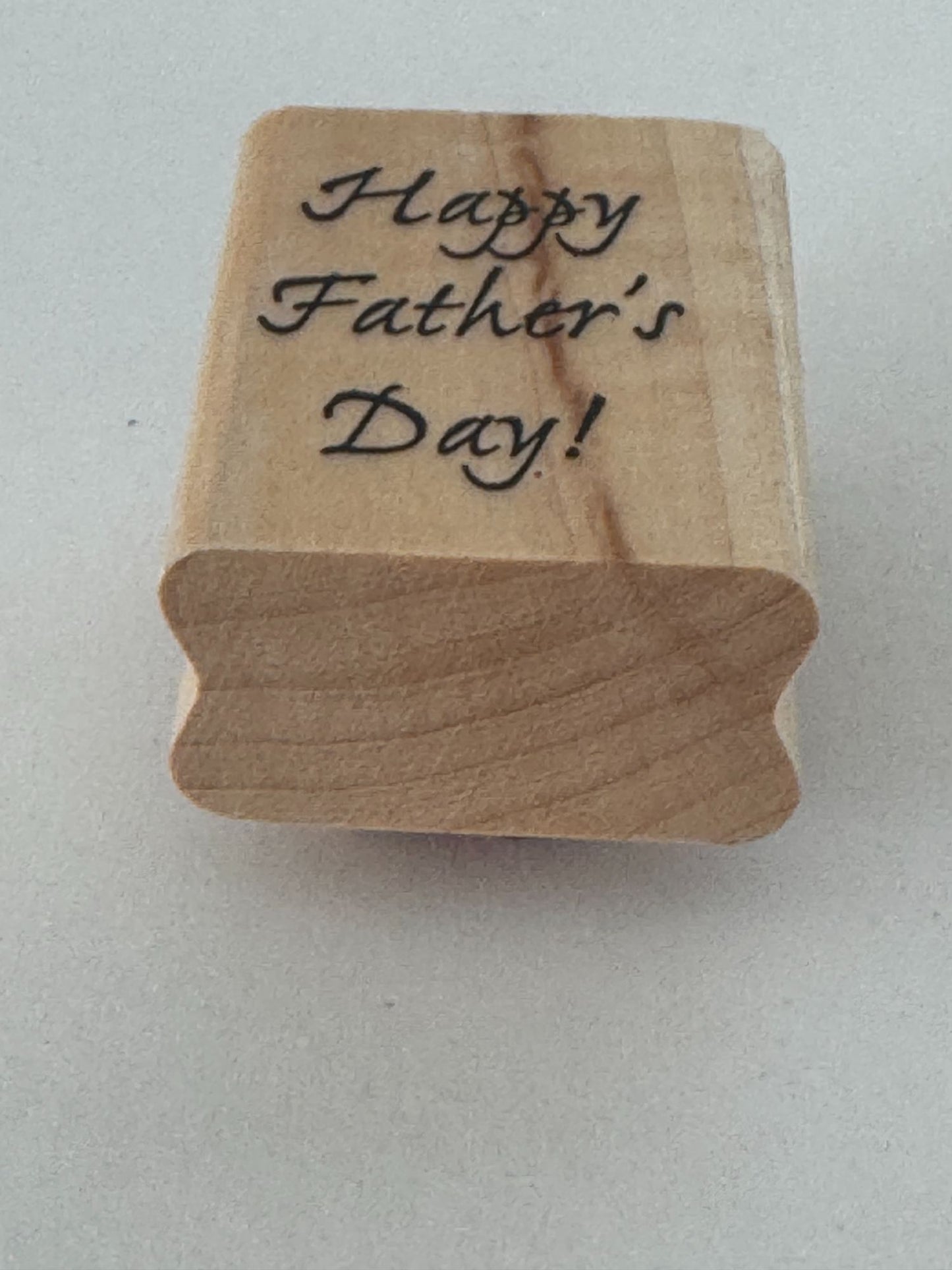 Stampin Up Rubber Stamp Happy Fathers Day Card Making Craft Dad Wood Mounted