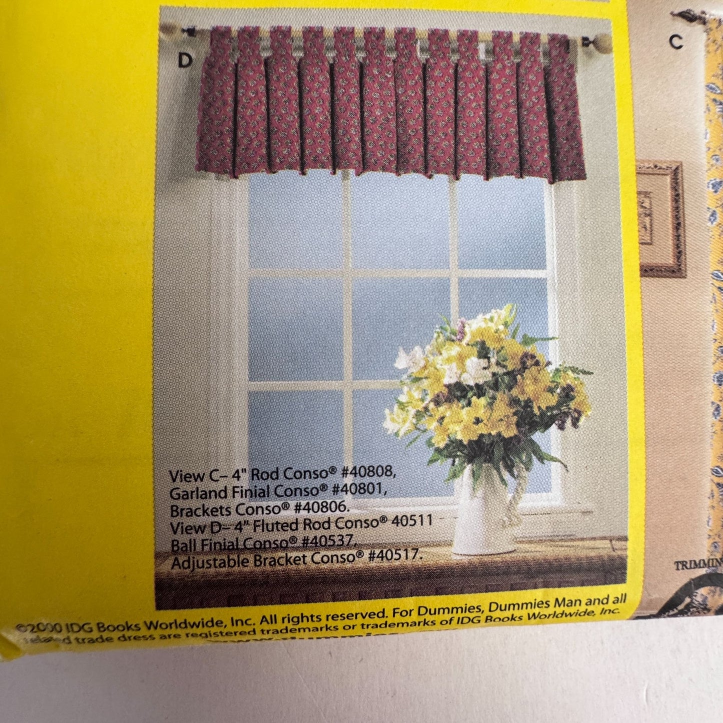 Simplicity Sewing Pattern 9566 Window Treatments Curtains Valances Home Decor Drapes Uncut