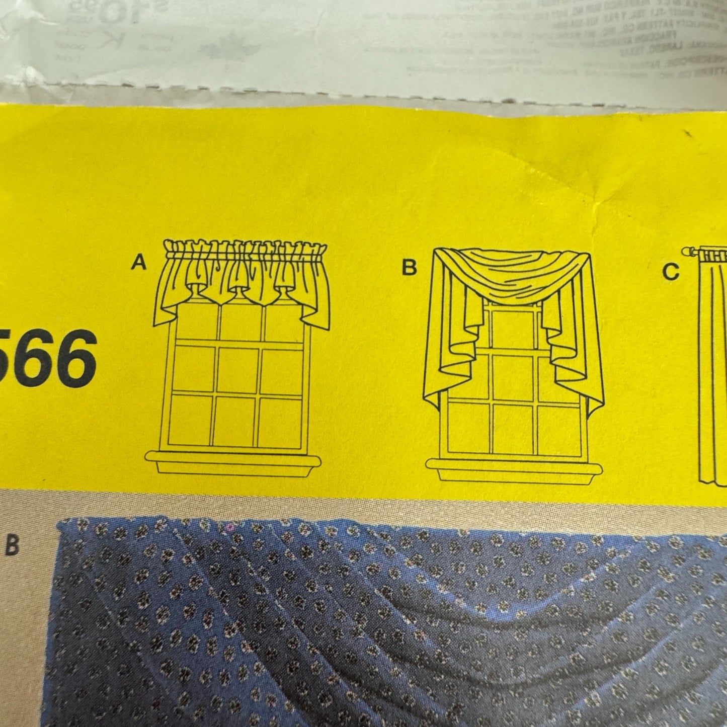 Simplicity Sewing Pattern 9566 Window Treatments Curtains Valances Home Decor Drapes Uncut