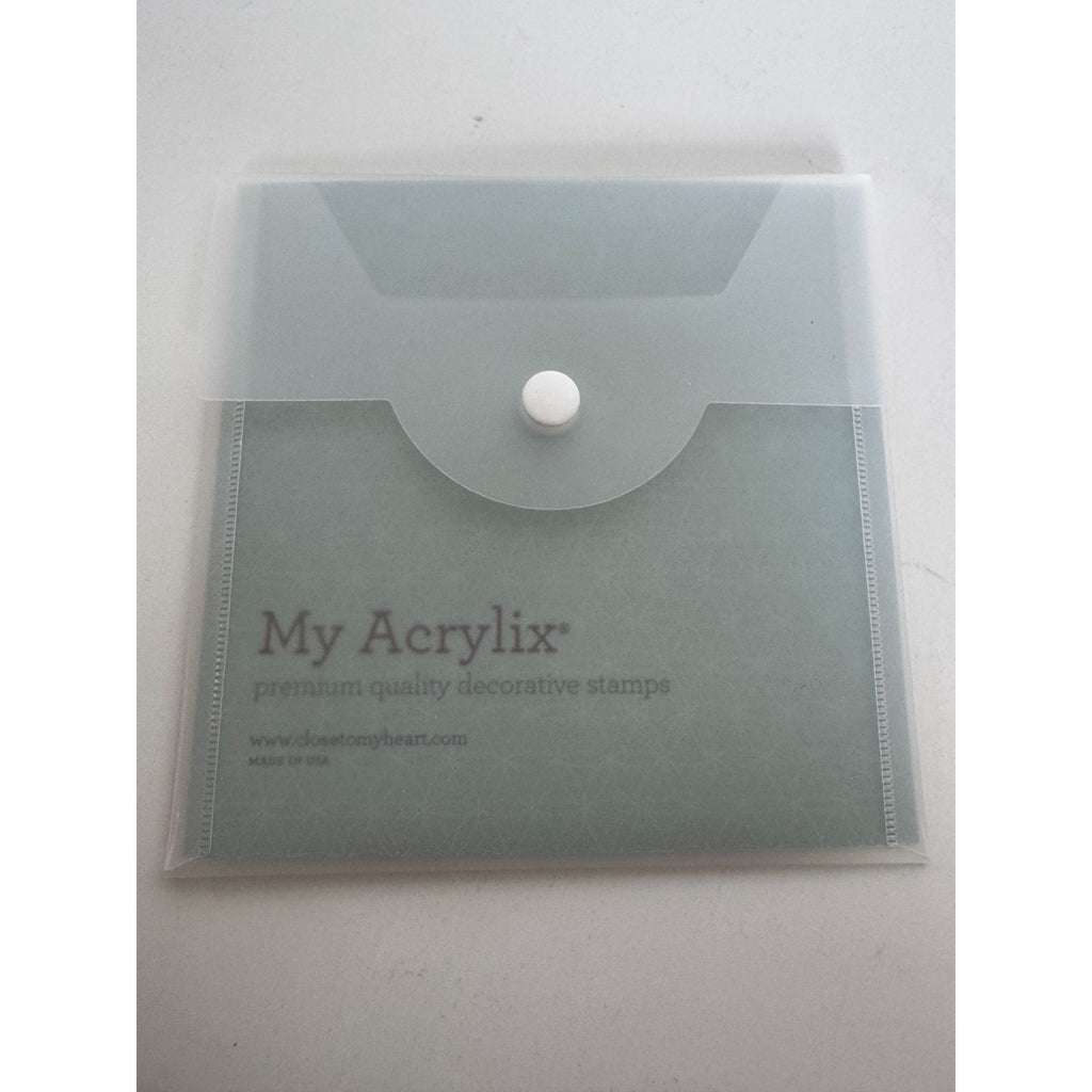 CTMH My Acrylix Acrylic Stamp Set A Bunch of Thanks Best Buds Flower Vase Pun