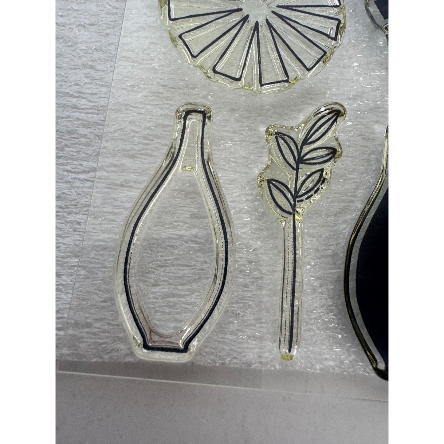 CTMH My Acrylix Acrylic Stamp Set A Bunch of Thanks Best Buds Flower Vase Pun