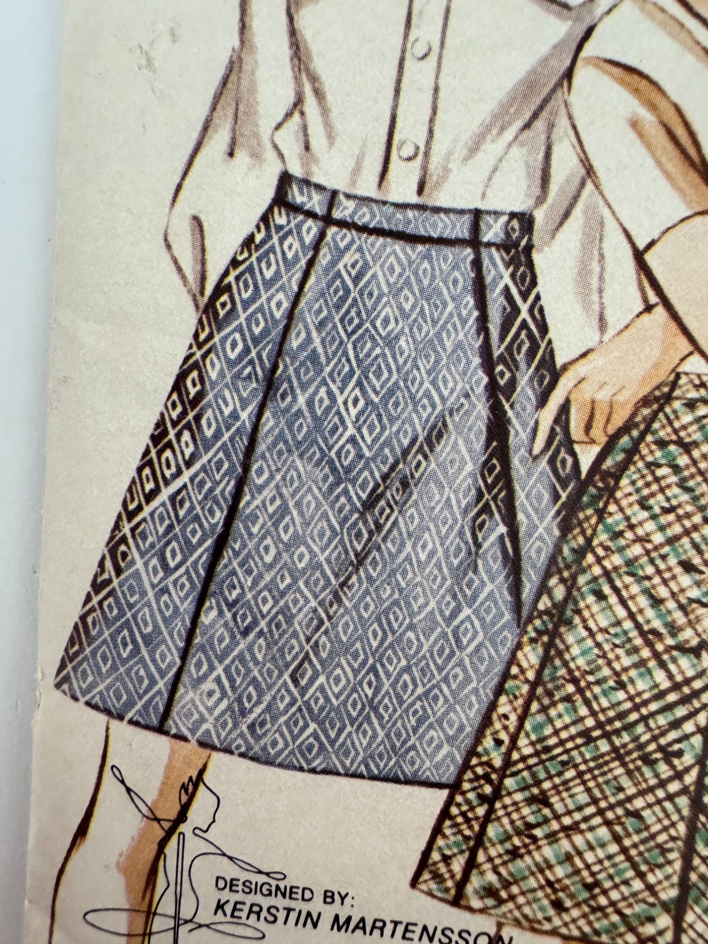 Kwik Sew Sewing Pattern 364 Ladies Gored Skirt Short Long Vintage 1970s 12 14 16