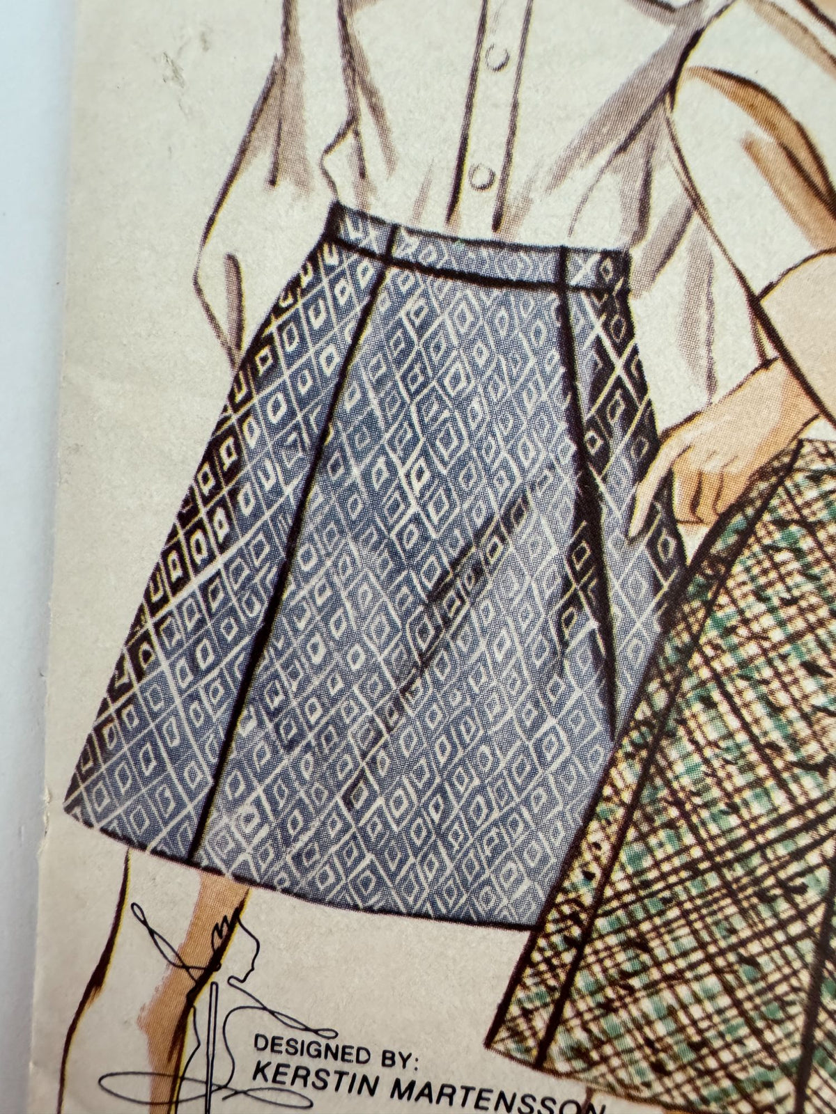 Kwik Sew Sewing Pattern 364 Ladies Gored Skirt Short Long Vintage 1970s 12 14 16
