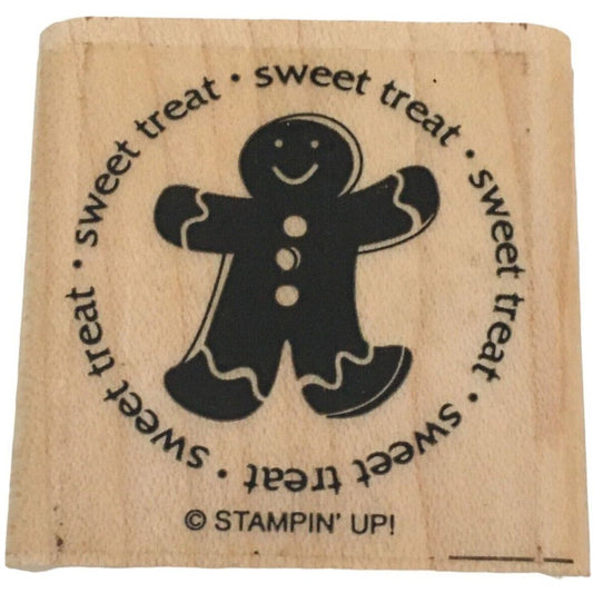 Stampin Up Rubber Stamp Gingerbread Man Sweet Treat Holiday Gift Tag Card Making