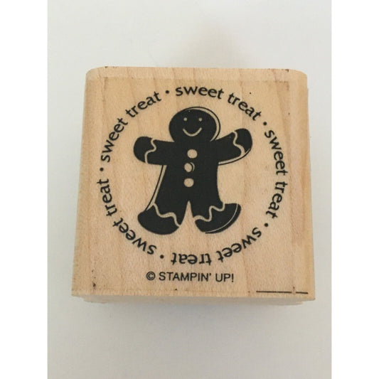 Stampin Up Rubber Stamp Gingerbread Man Sweet Treat Holiday Gift Tag Card Making