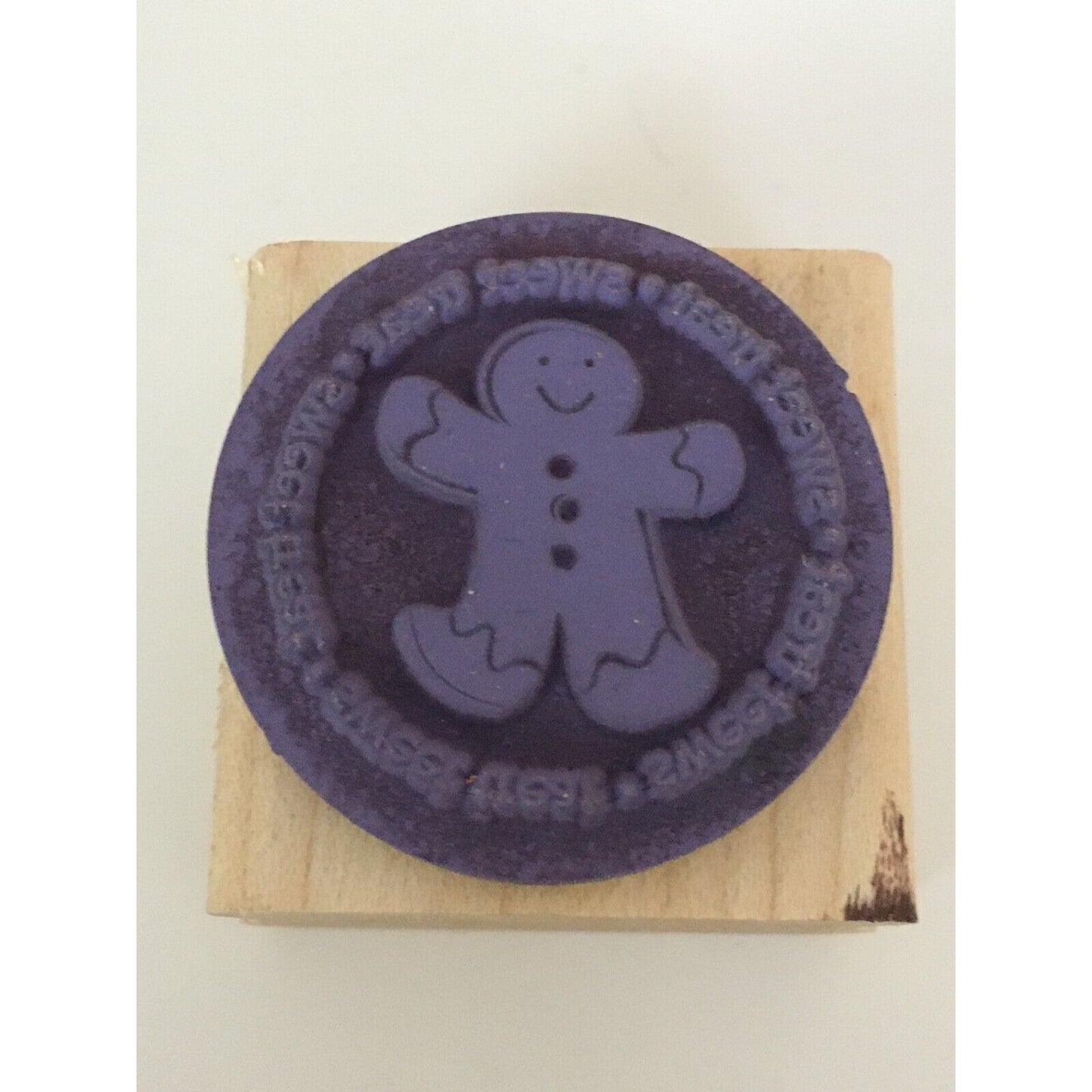 Stampin Up Rubber Stamp Gingerbread Man Sweet Treat Holiday Gift Tag Card Making