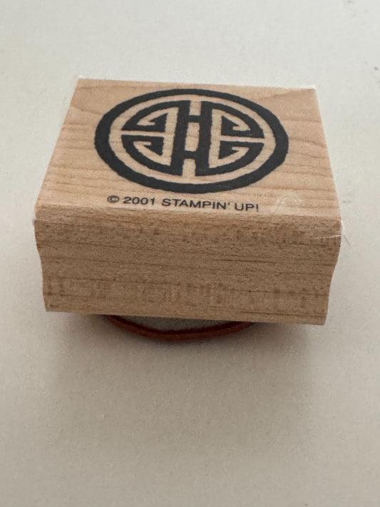 Stampin Up Rubber Stamp Long Life Symbol Shou Good Fortune Longevity Health Asia