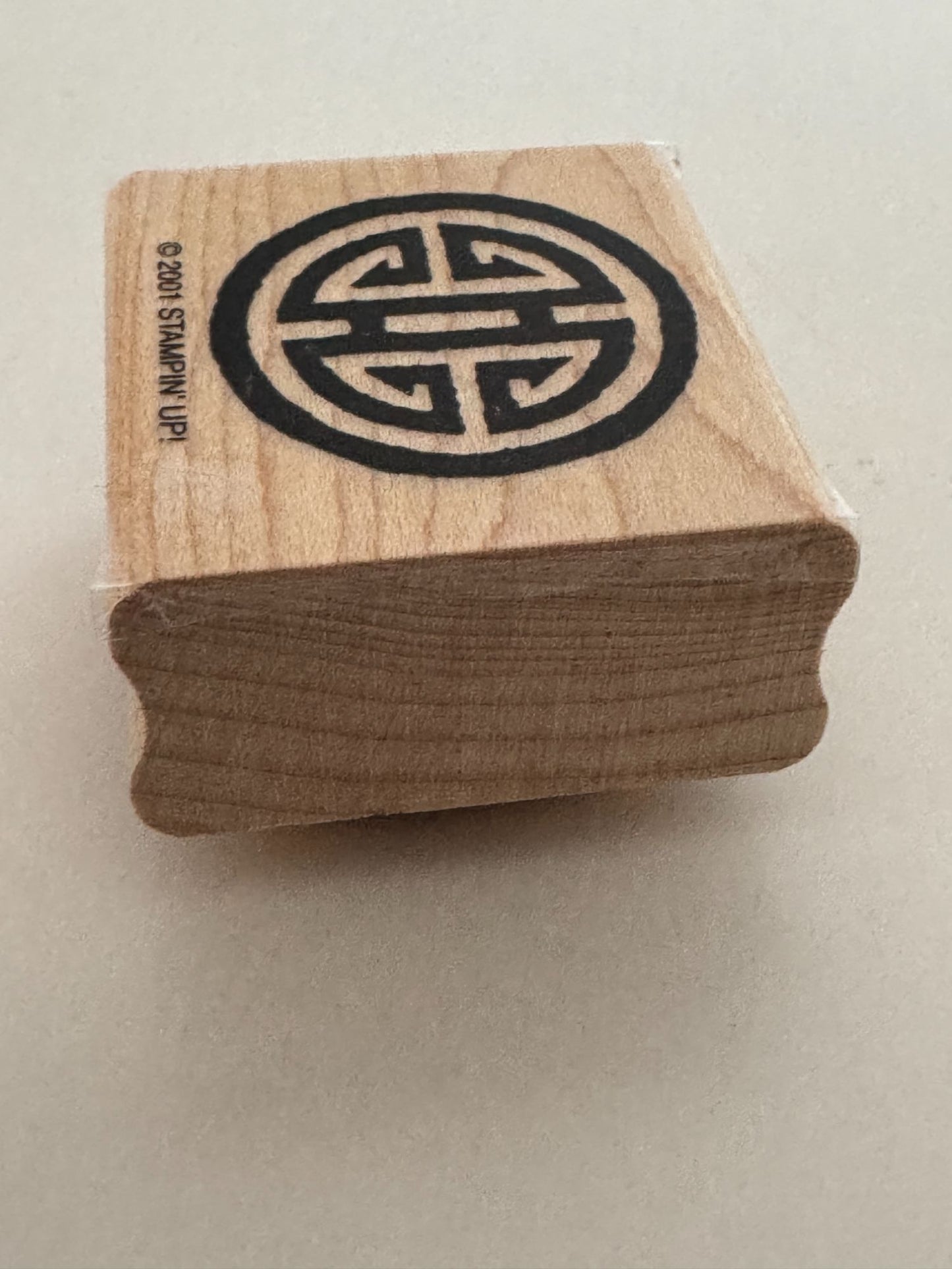 Stampin Up Rubber Stamp Long Life Symbol Shou Good Fortune Longevity Health Asia