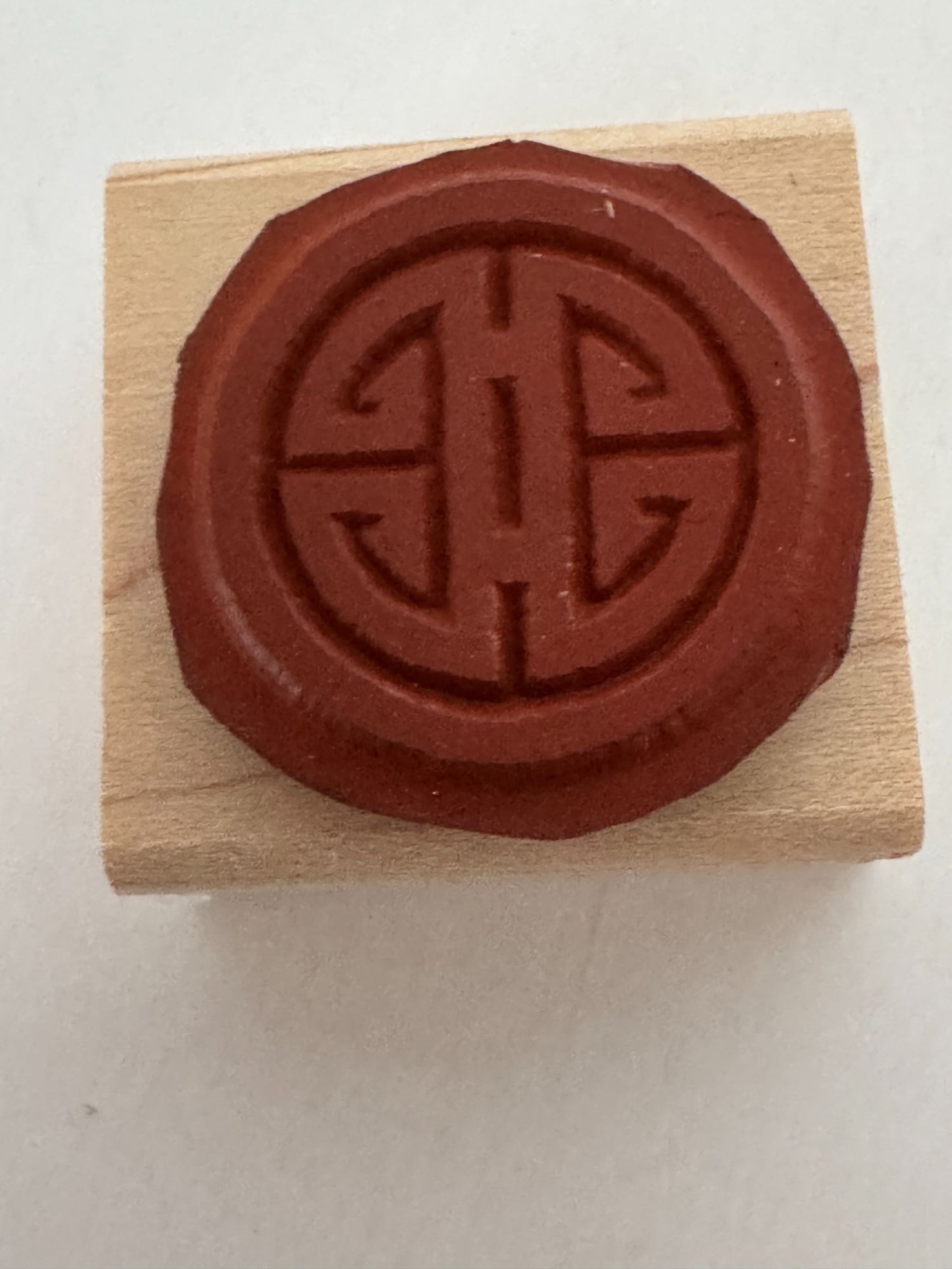 Stampin Up Rubber Stamp Long Life Symbol Shou Good Fortune Longevity Health Asia