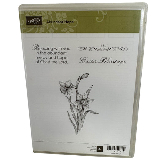Stampin Up Rubber Stamp Set Abundant Hope Easter Blessings Christian Card Making