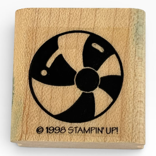 Stampin Up Rubber Stamp Beach Ball Summer Family Vacation Play Card Making Craft