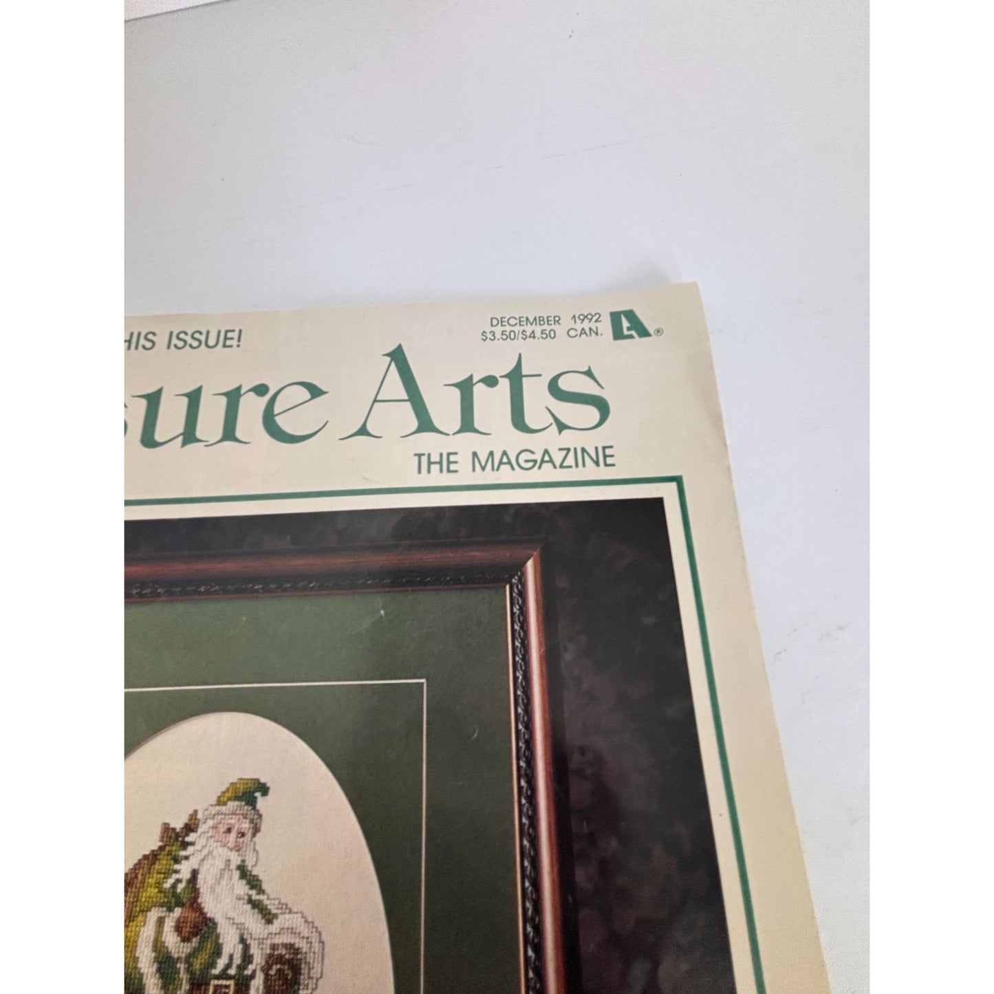 Leisure Arts Magazine December 1992 Cross Stitch Crafts Christmas Santa Crochet