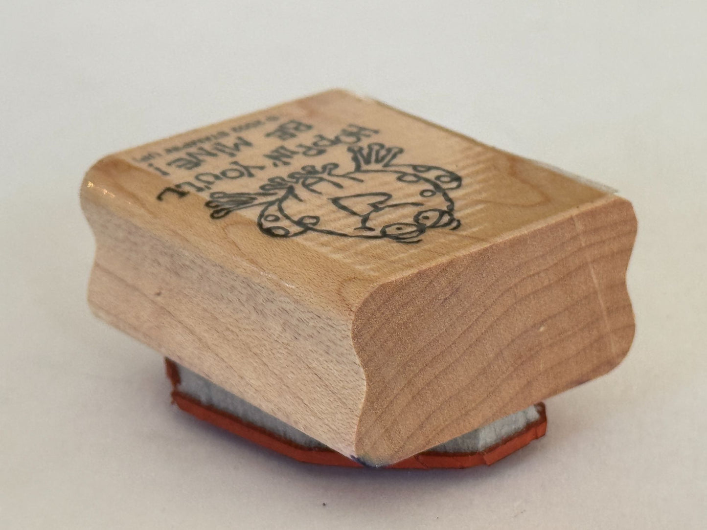 Stampin Up Rubber Stamp Frog Pun Hoppin Hoping You Will Be Mine Valentines Funny