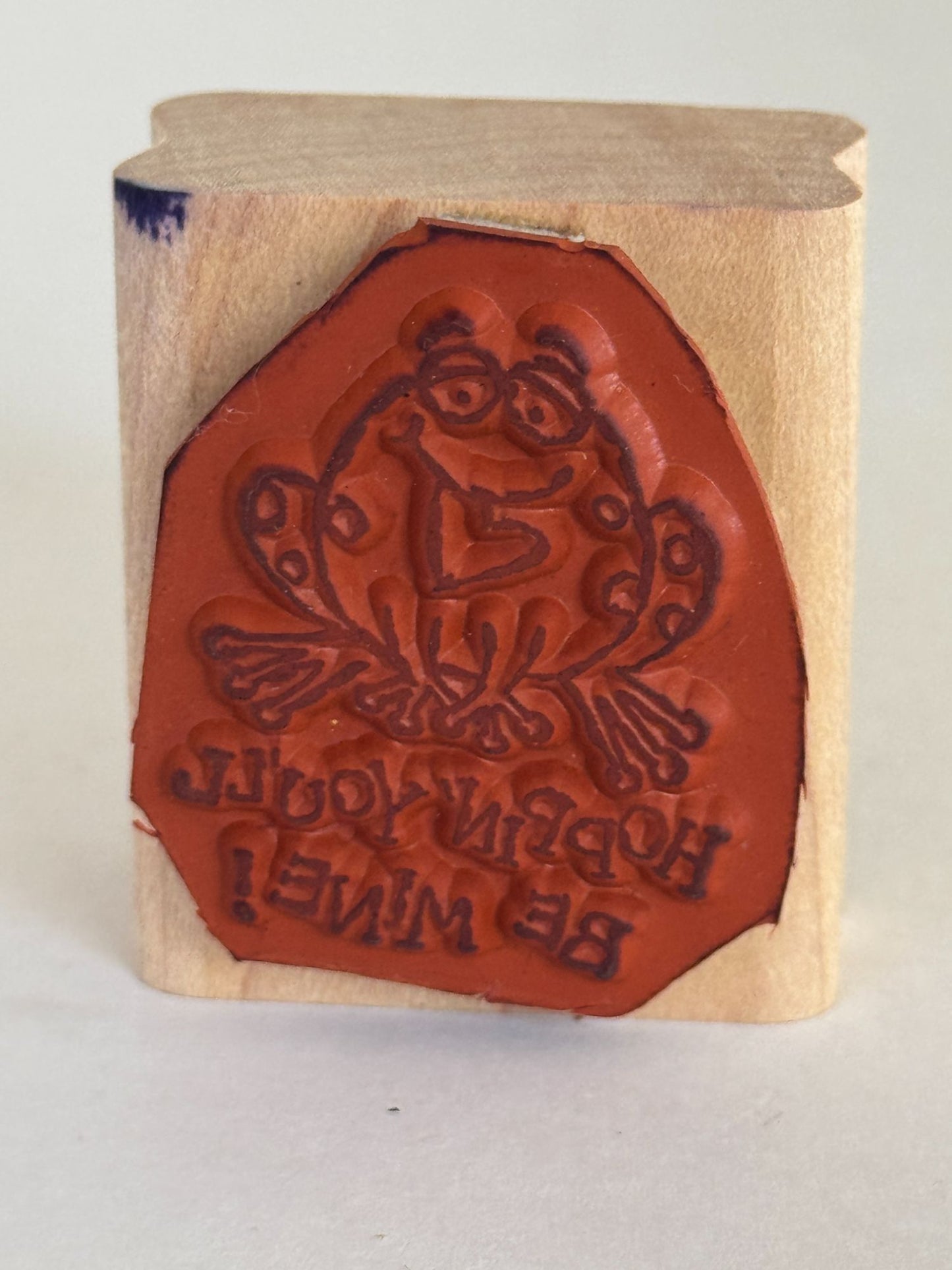 Stampin Up Rubber Stamp Frog Pun Hoppin Hoping You Will Be Mine Valentines Funny