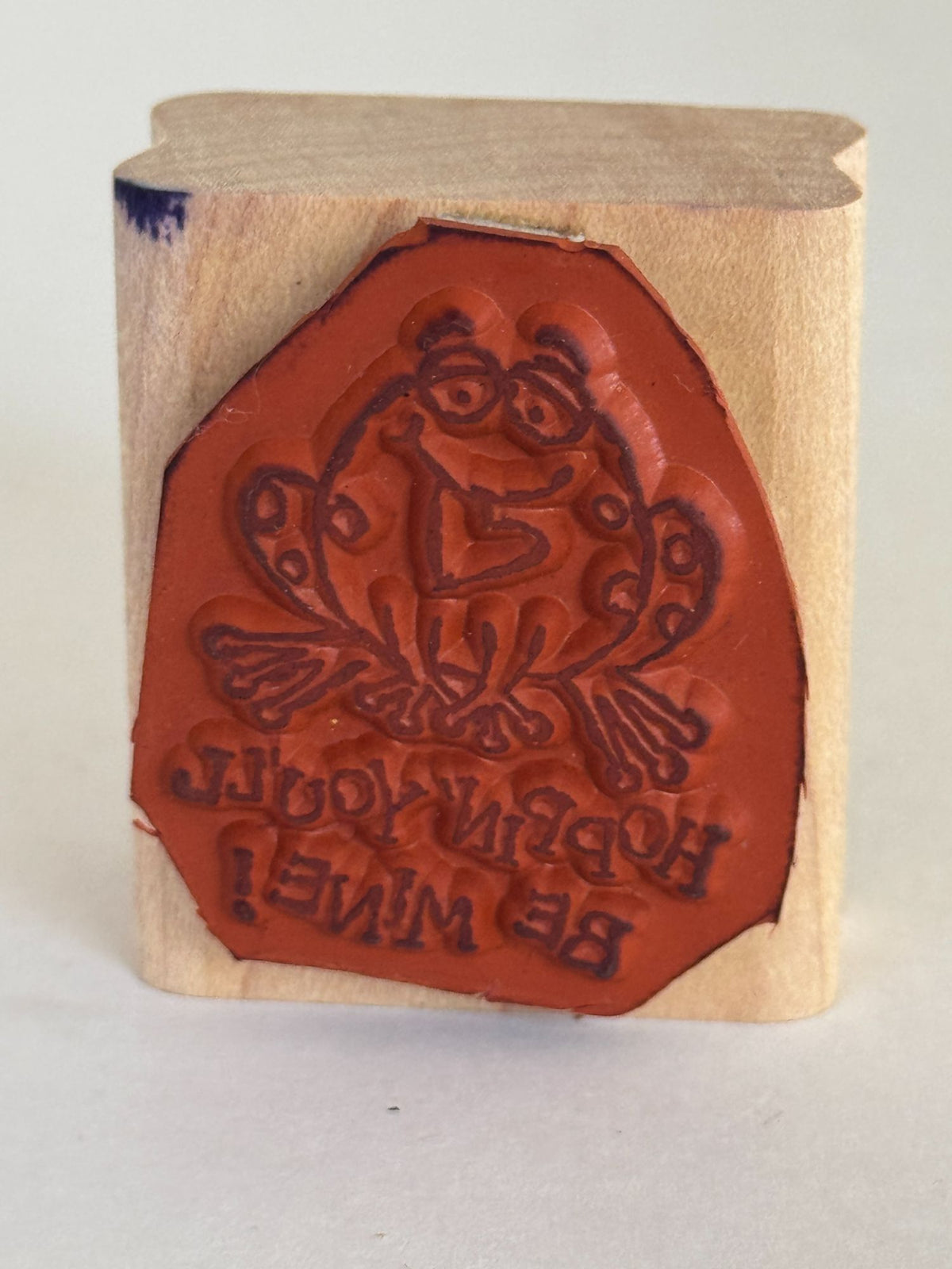 Stampin Up Rubber Stamp Frog Pun Hoppin Hoping You Will Be Mine Valentines Funny