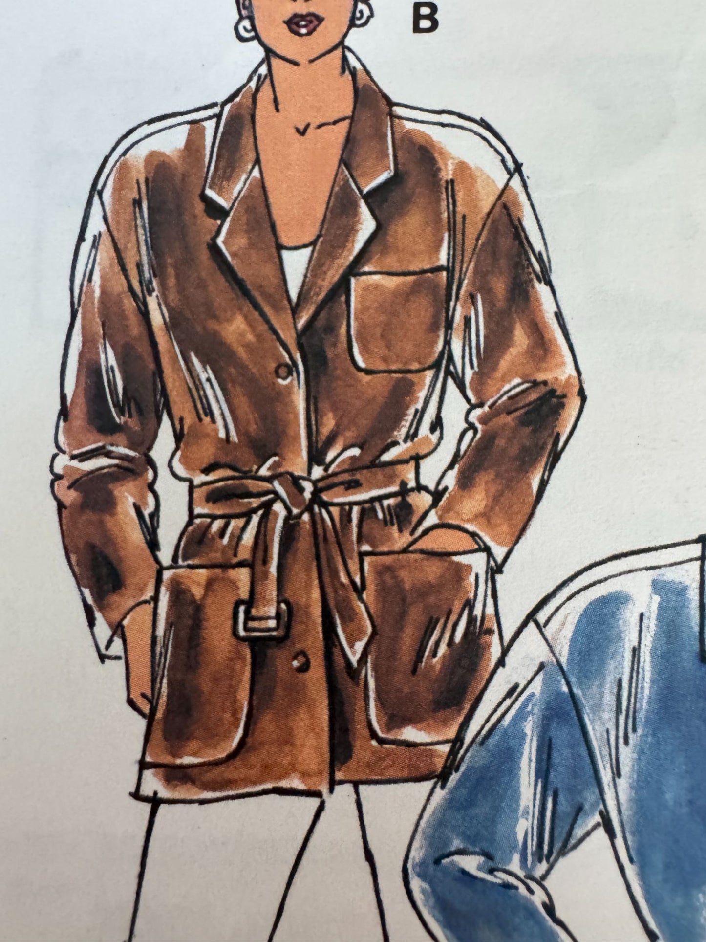 Kwik Sew Sewing Pattern 2254 Misses Jacket XS-XL Drawstring Waist Loose Fit 90s