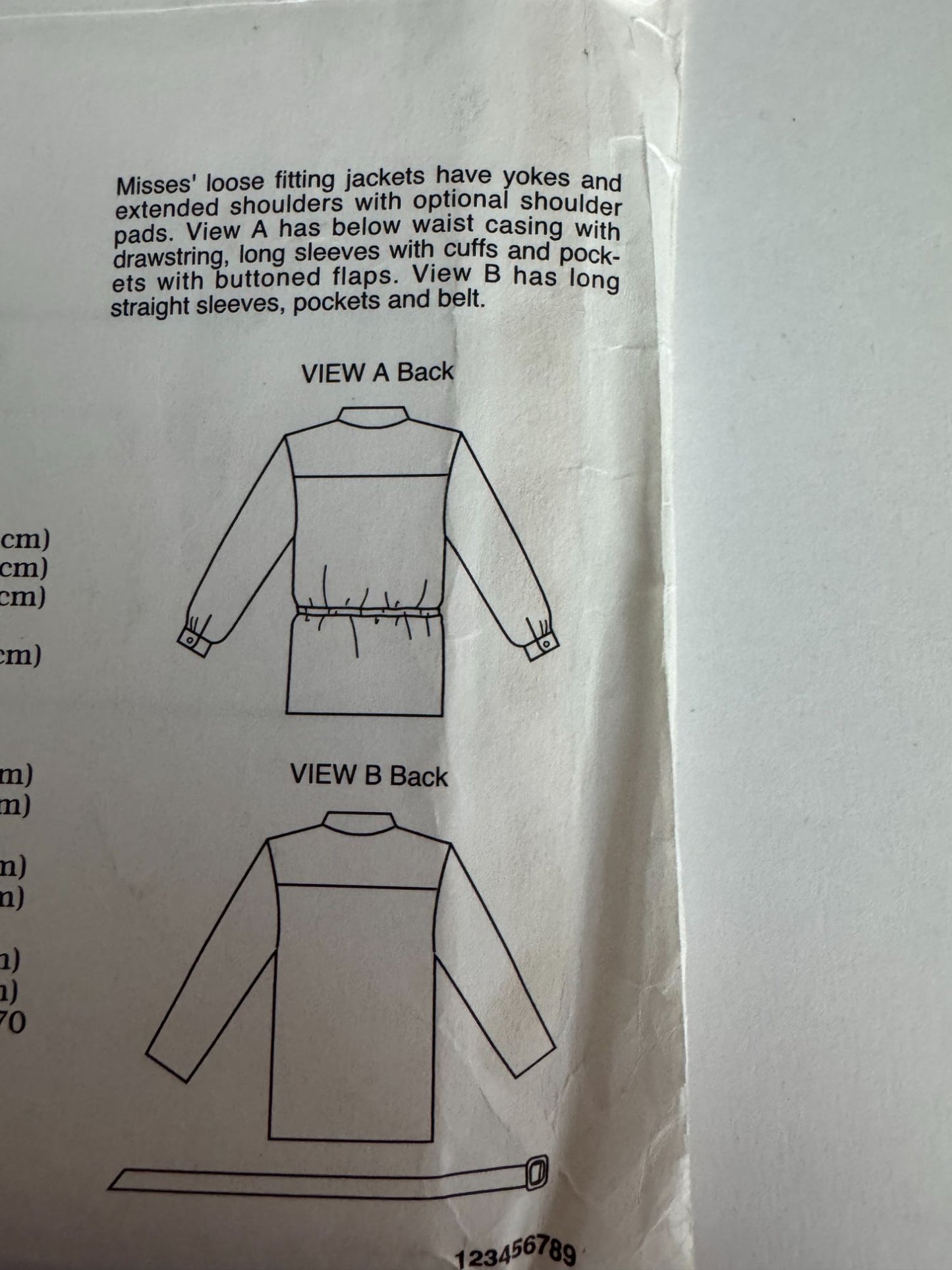 Kwik Sew Sewing Pattern 2254 Misses Jacket XS-XL Drawstring Waist Loose Fit 90s