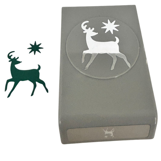EK Success Paper Punch Reindeer Christmas Star Card Making Holiday Winter Craft Scrapbooking