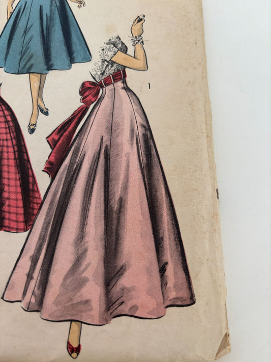 Advance Sewing Pattern 8183 High Waisted Skirt Vintage Formal Modest Waist 24 In