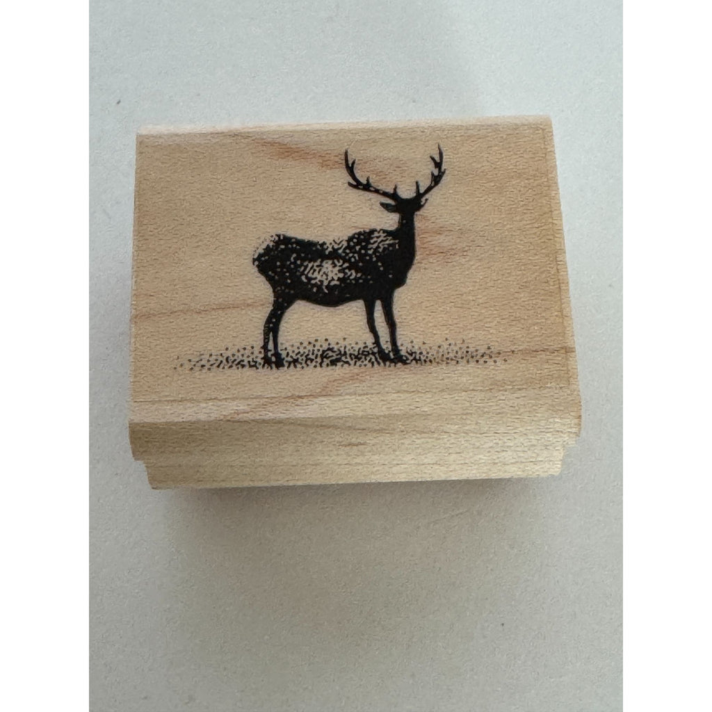 Stampscapes Rubber Stamp Buck Large Deer Hunting Silhouette Nature Outdoors 009B